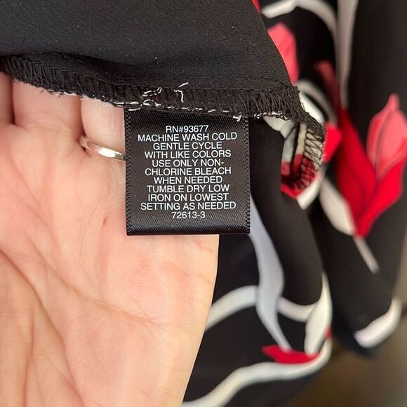 Liz Claiborne Floral Print Top Blouse 0X 14W - Picture 4 of 5